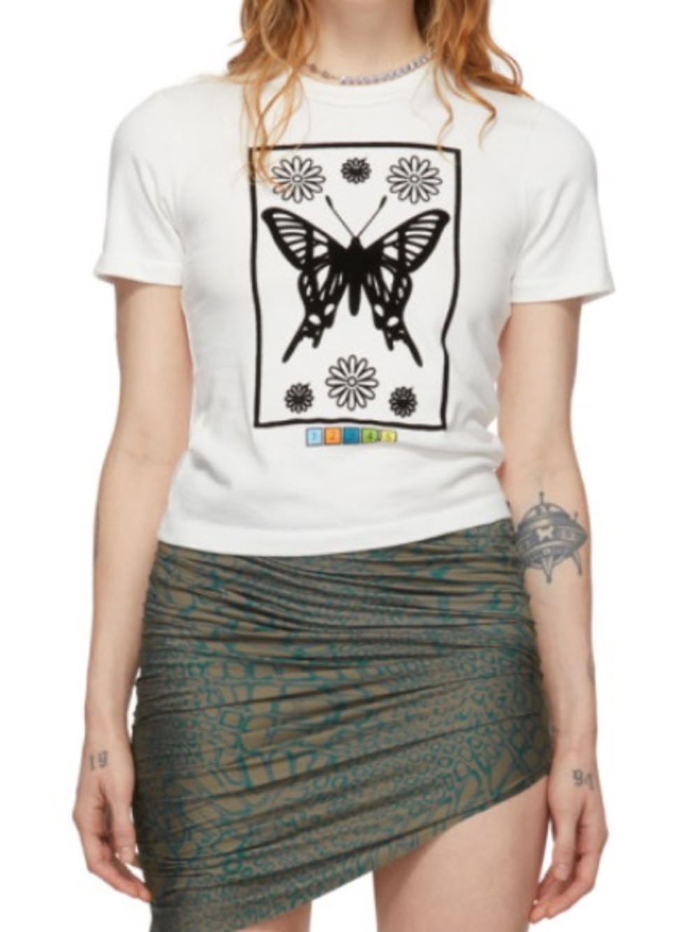 Maisie Wilen Paint by Number Butterfly cotton T-shirt Small Very Good Condition - Picture 10 of 11